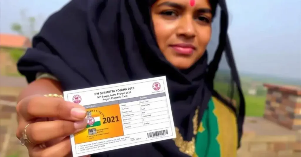स्वामित्व योजना प्रॉपर्टी कार्ड के लिए 2025 में ऑनलाइन आवेदन करने के बाद, कार्ड  का नमूना- 2025 में जारी कार्ड की असली तस्वीर