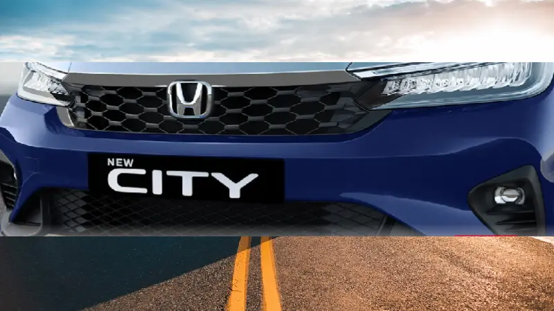 NEW HONDA CITY के सामने के लुक क दिखाया गया है 