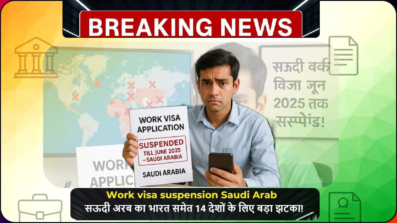 सऊदी वर्क वीजा निलंबन 2025 से परेशान भारतीय युवक – 14 देशों को झटका
